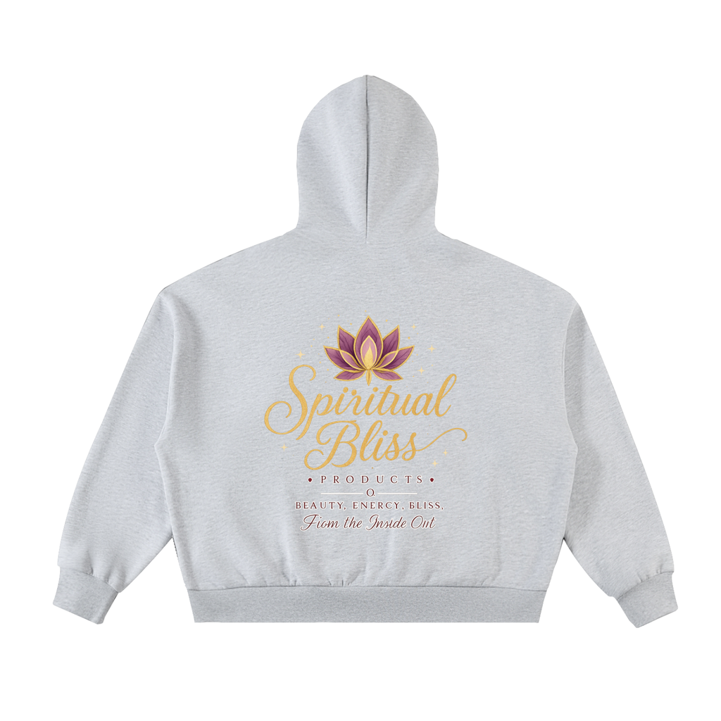 Fleeced Full-Zip Boxy Hoodie