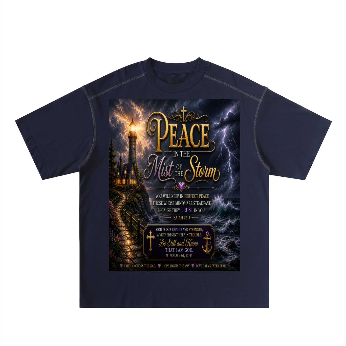オーバーサイズ配色ステッチコットンTシャツ