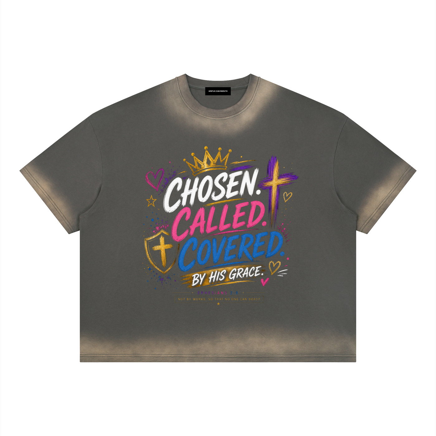 ユニセックス ボクシー サンフェード ヴィンテージウォッシュ Tシャツ