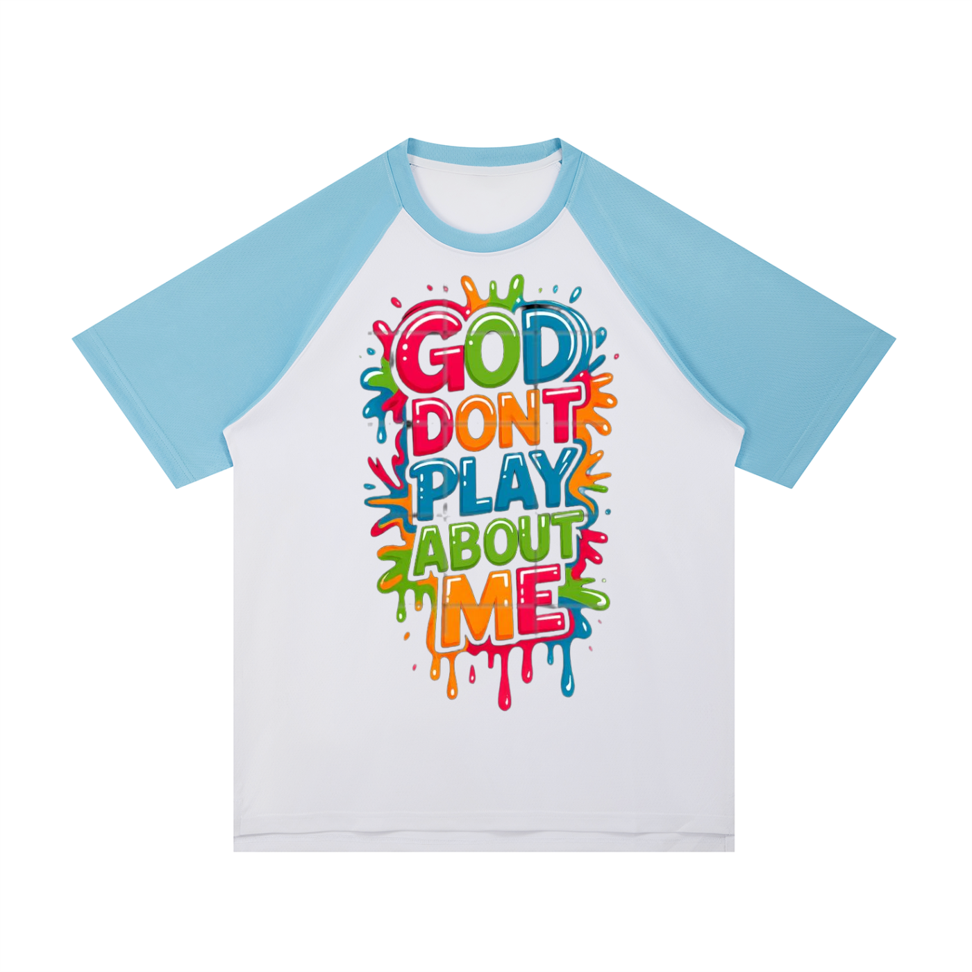 ラグランスリーブメッシュTシャツ