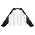 Unisex Striped Raglan Long Sleeve T-Shirt