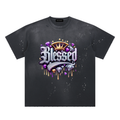 Hand-Frayed Sunfade Paint Splatter T-Shirt