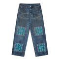 Vintage Wash Baggy Denim Jeans