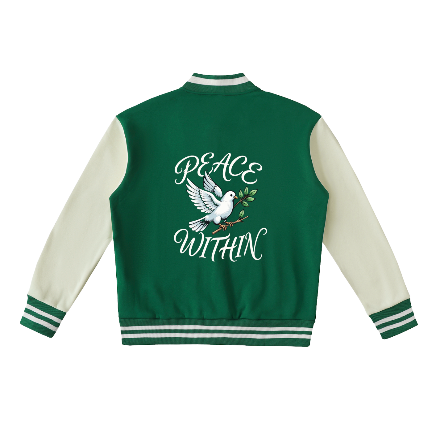 Two-Tone Fleeced Varsity Jacket
