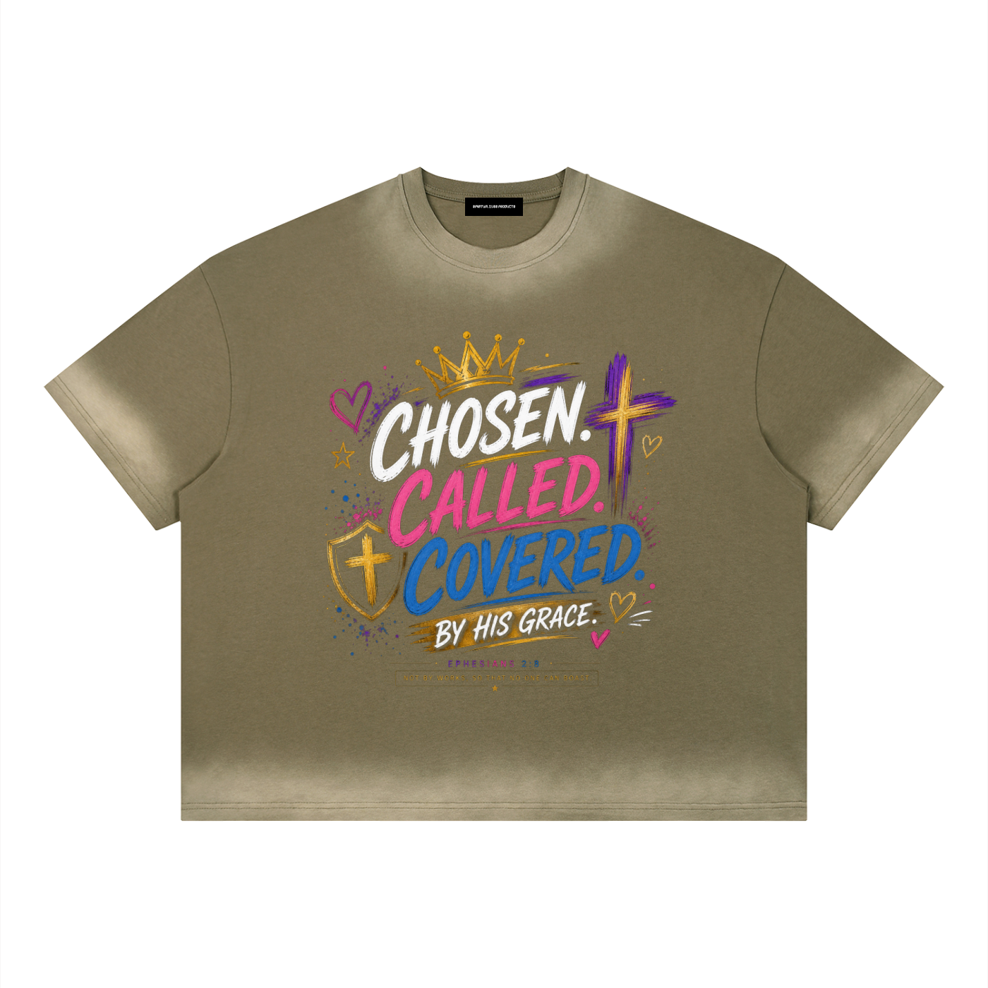 ユニセックス ボクシー サンフェード ヴィンテージウォッシュ Tシャツ