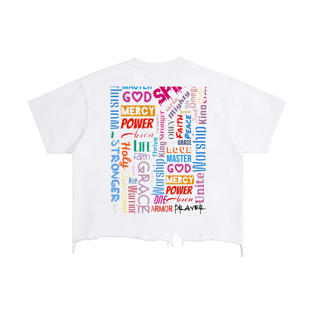 Vintage Wash Boxy Distressed Hem T-Shirt