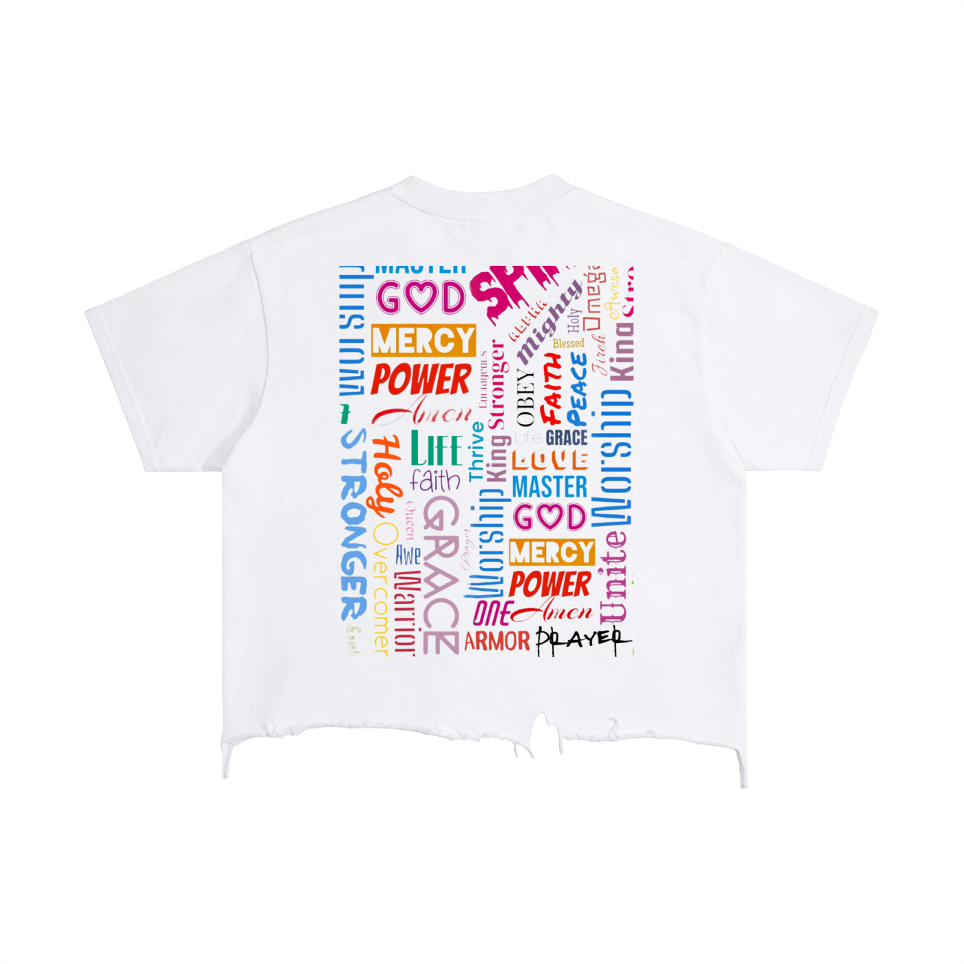 Vintage Wash Boxy Distressed Hem T-Shirt