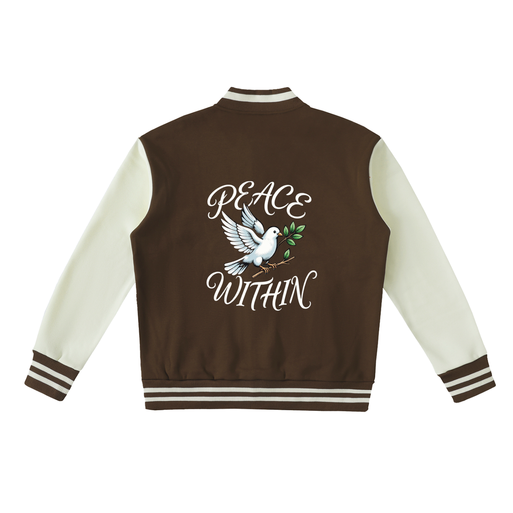 Two-Tone Fleeced Varsity Jacket