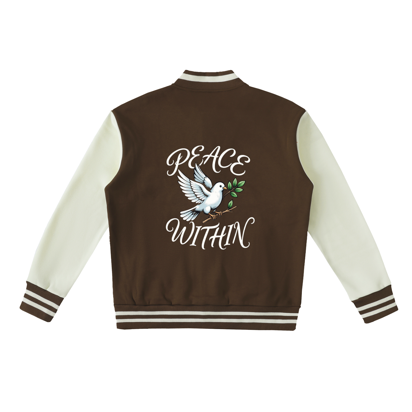 Two-Tone Fleeced Varsity Jacket