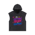 Snow Washed Boxy Hooded Tank Top