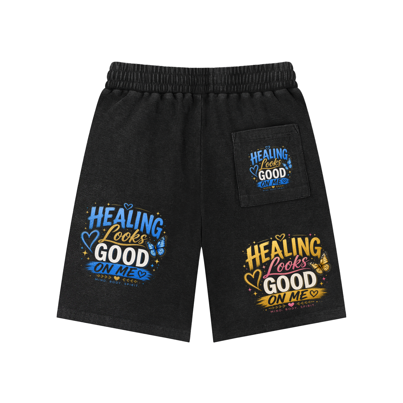 Mineral Wash Waffle Knit Shorts