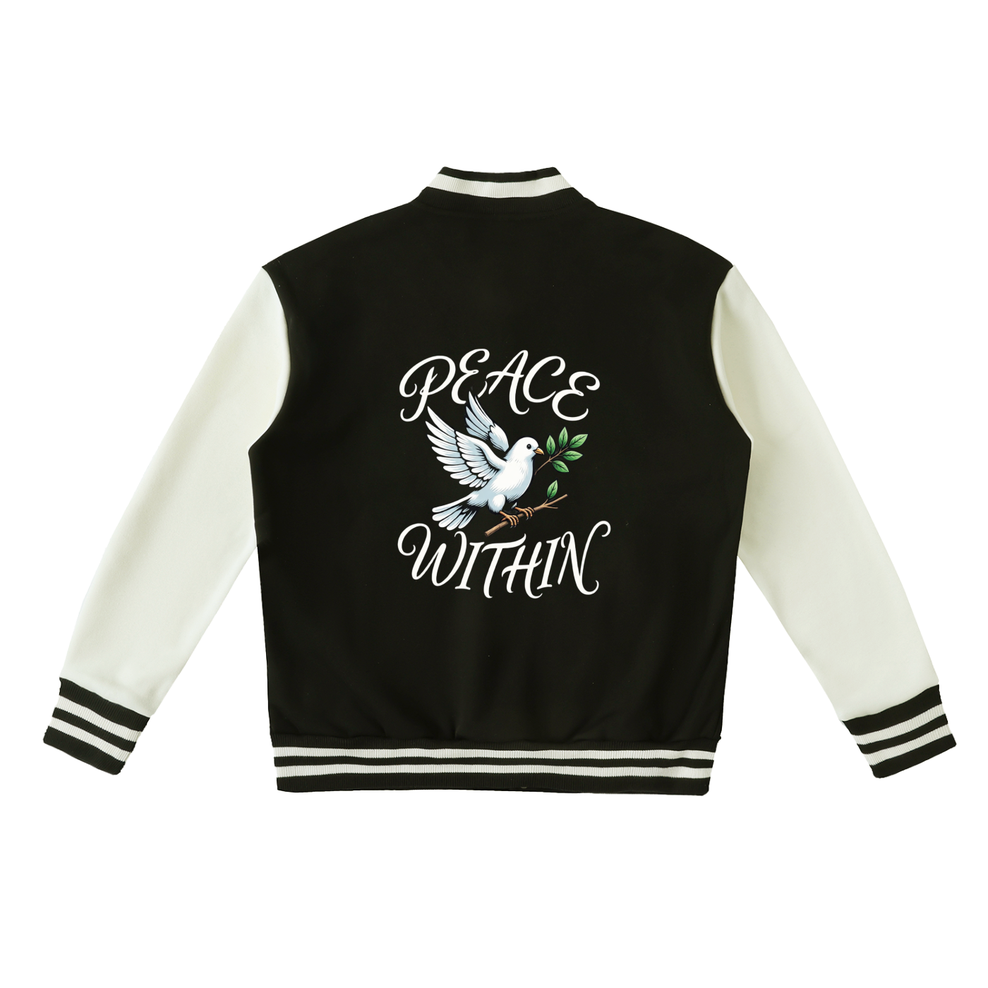 Two-Tone Fleeced Varsity Jacket