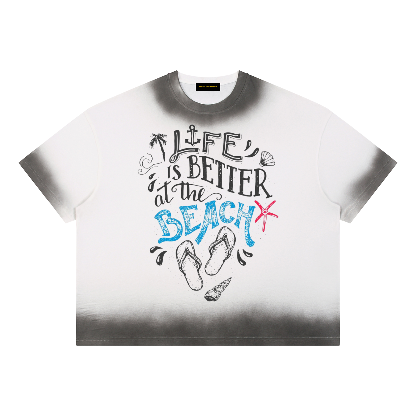 ユニセックス ボクシー サンフェード ヴィンテージウォッシュ Tシャツ