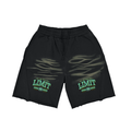 Vintage Washed Tiger Stripes Short Pants