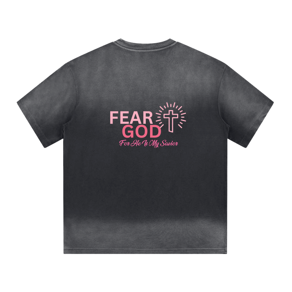 “I” Shape Gradient Washed T-Shirt