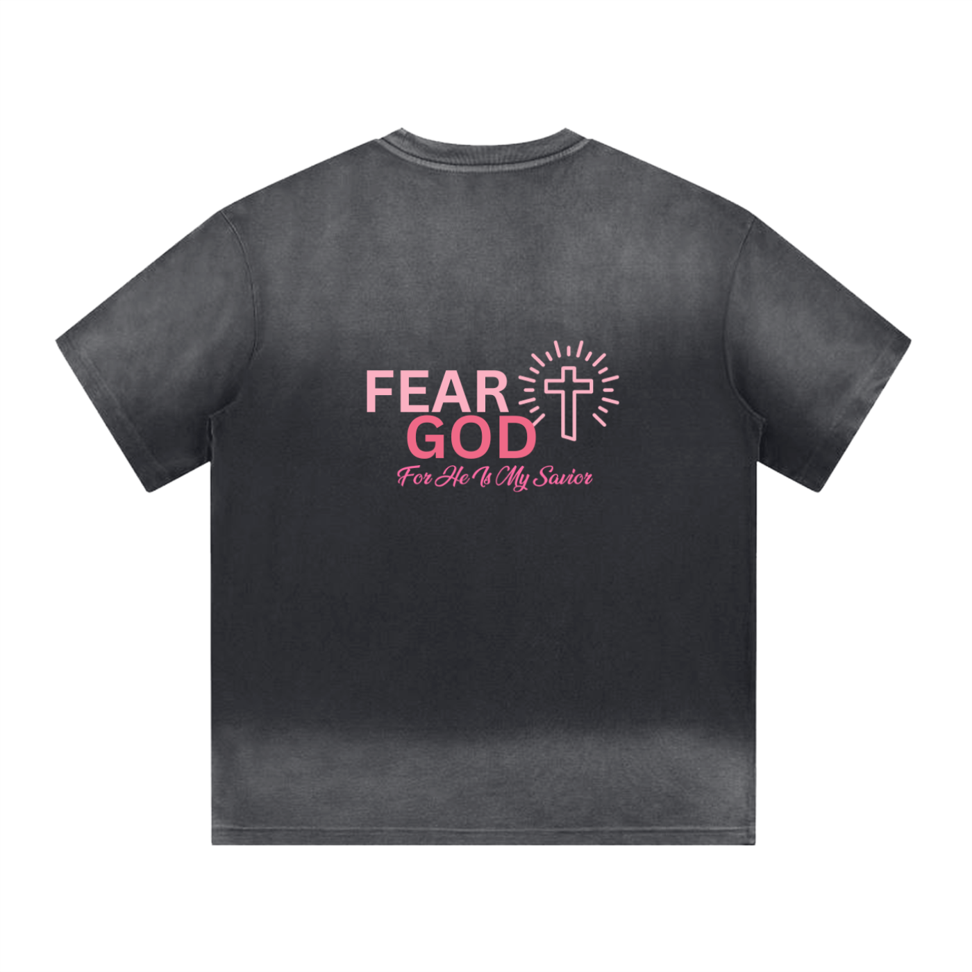 “I” Shape Gradient Washed T-Shirt