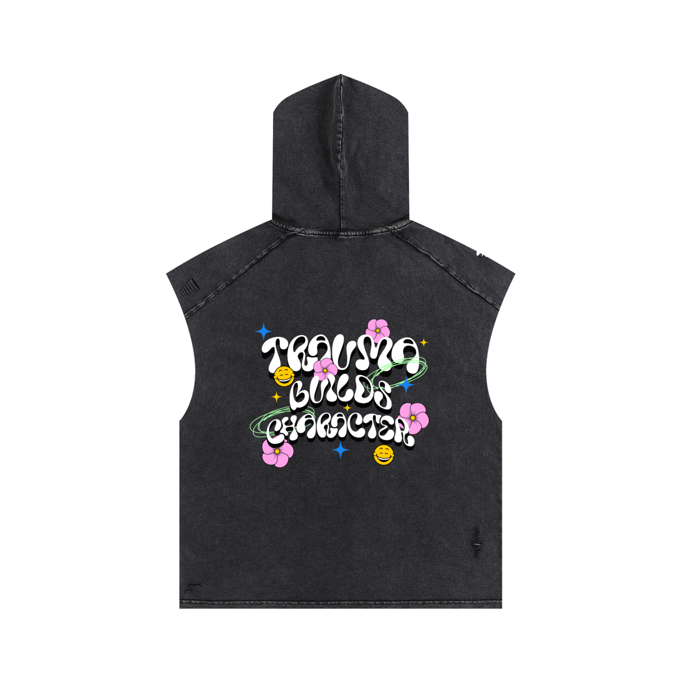 Snow Washed Boxy Hooded Tank Top